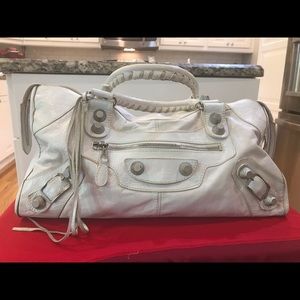 Authentic Balenciaga white purse